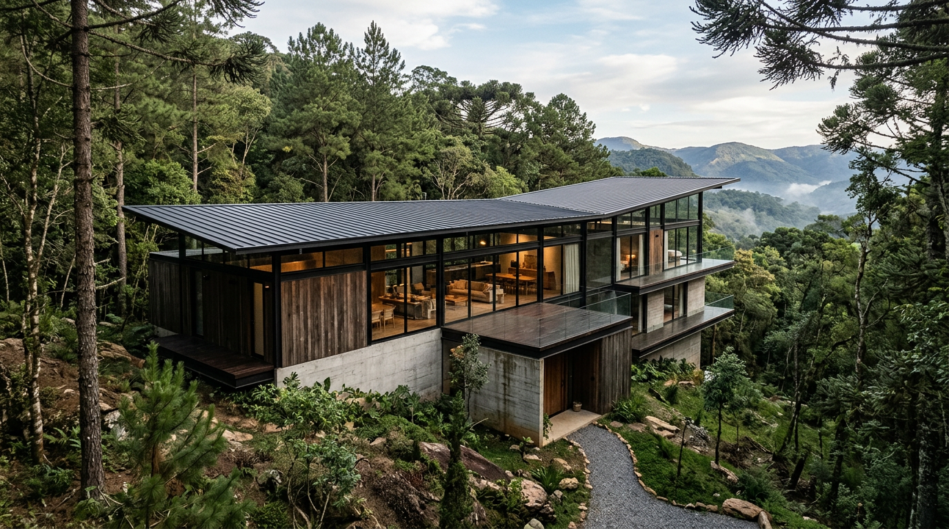 Belfountain House traduz a topografia canadense em arquitetura habitável