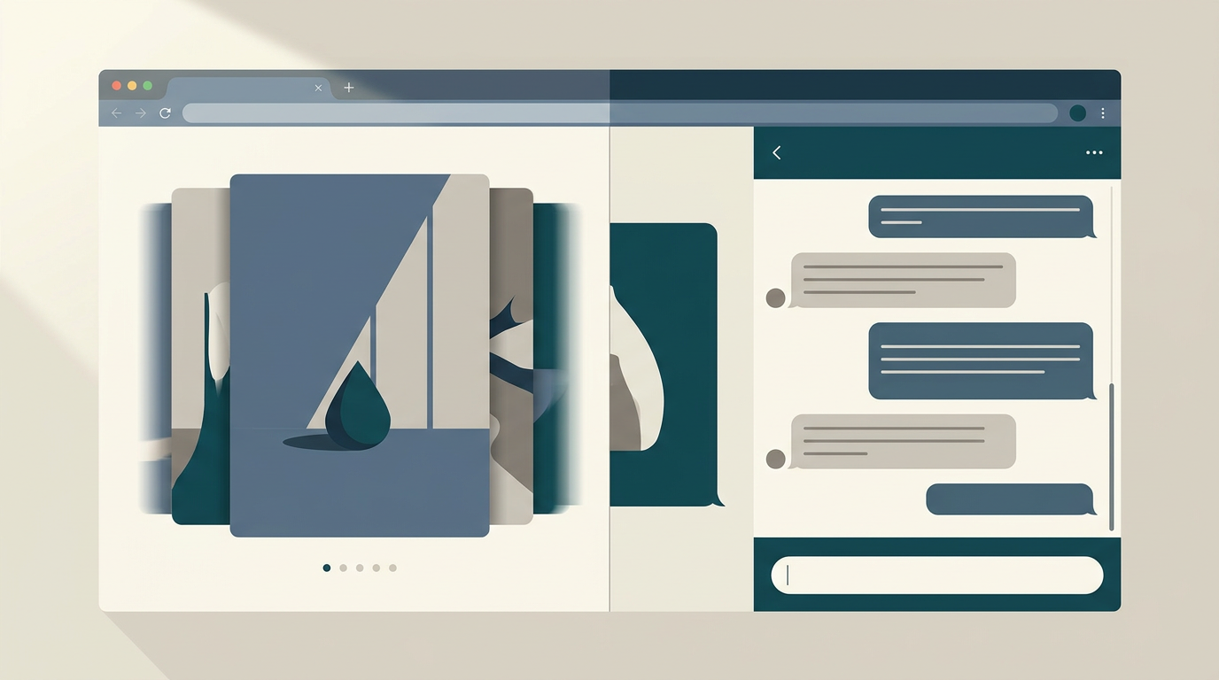 Clientes trocam carrosséis por chatbots de IA — o fim de uma era no design web
