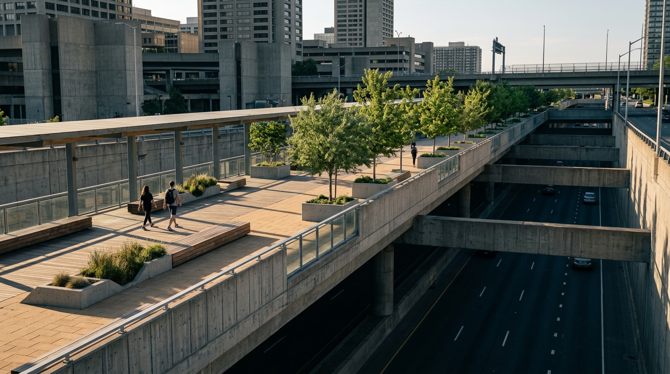 Dallas transforma rodovia em parque — e desafia o urbanismo do século passado