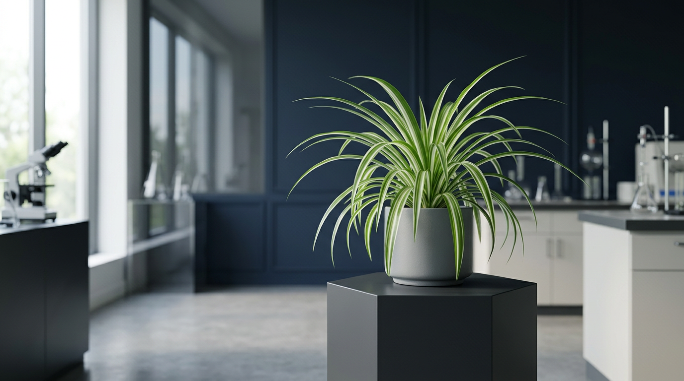 Clorofito ganha destaque como filtro biológico natural em apartamentos