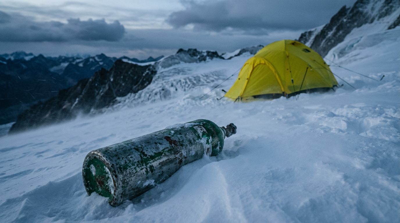 Tyler Andrews busca recorde no Everest com oxigênio — após recuo de Karl Egloff