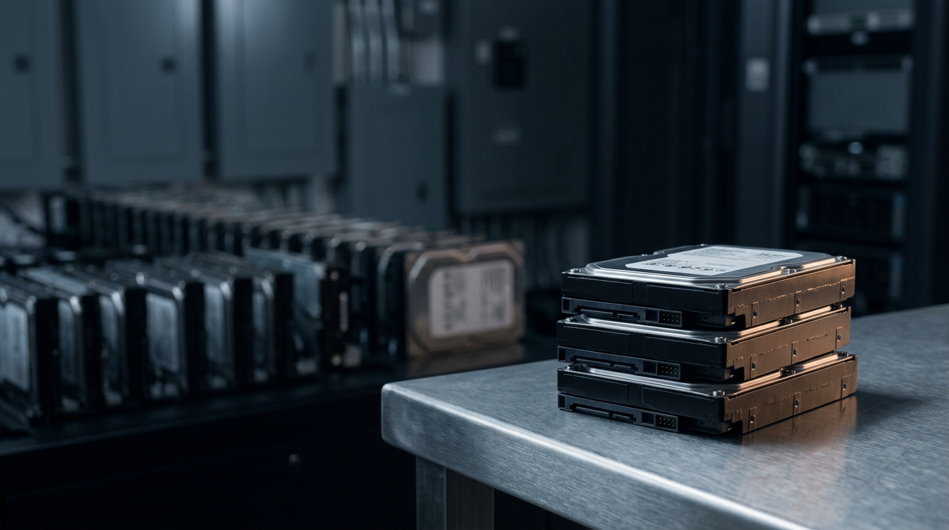 Data centers de IA esgotam estoque de HDDs — e o arquivo da internet sofre