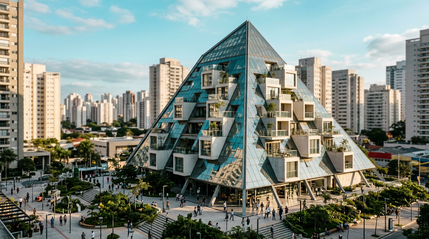 OMA entrega Hangzhou Prism — a pirâmide que redefine o urbanismo chinês