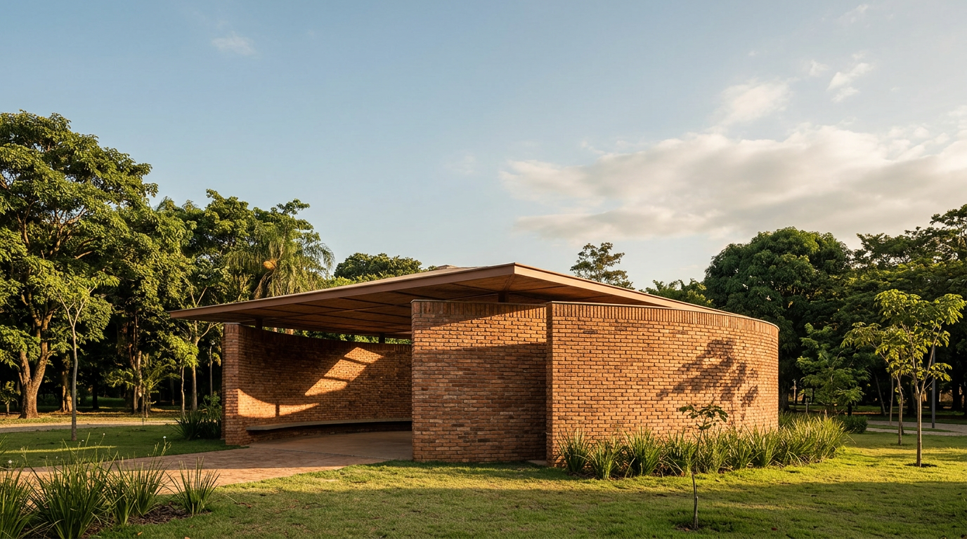 Theaster Gates e Studio Zwede revitalizam Freedmen's Town com pavilhão de tijolos históricos