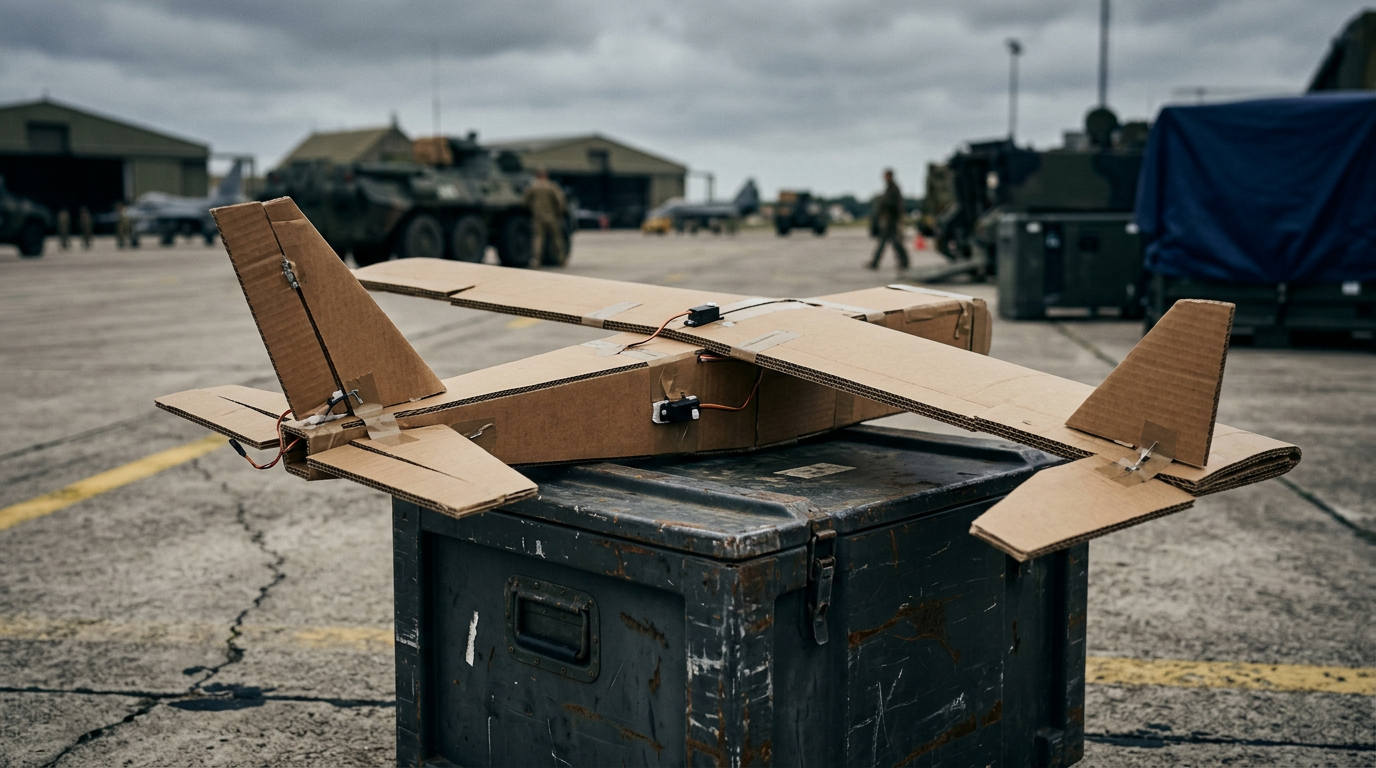 Japão adota drone de papelão como alvo de treino e acende debate sobre saturação de defesas