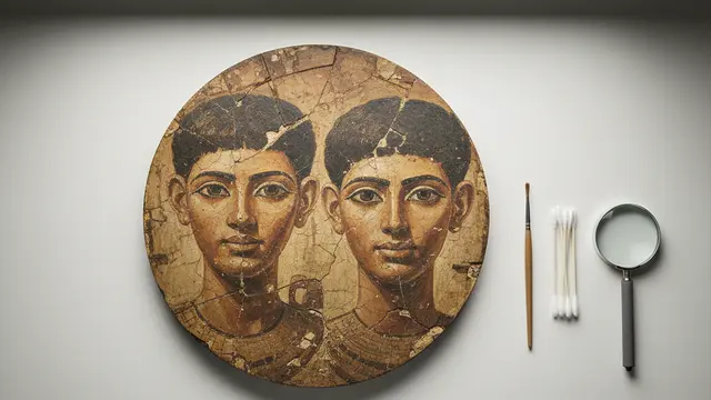Retrato de múmia egípcia viaja à Itália após restauração inédita