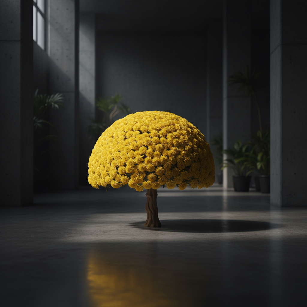 A Arte do Crisântemo de Mil Flores: Uma Maravilha Botânica