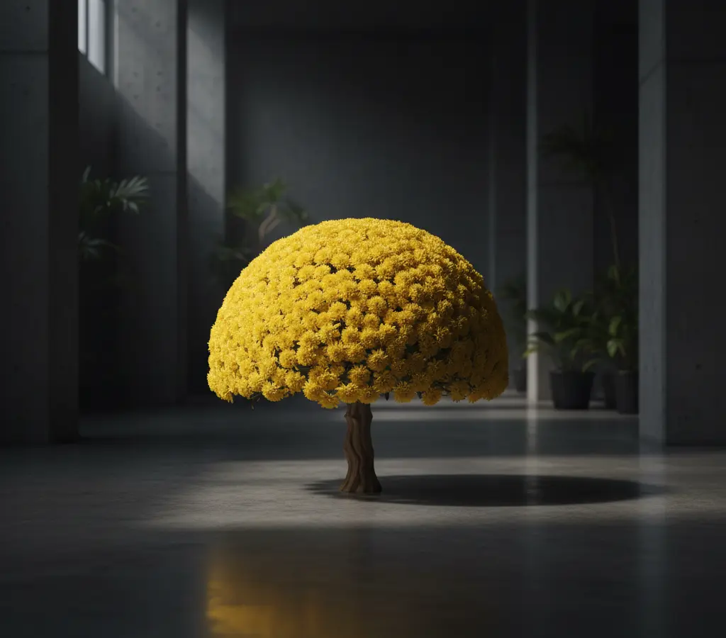 A Arte do Crisântemo de Mil Flores: Uma Maravilha Botânica
