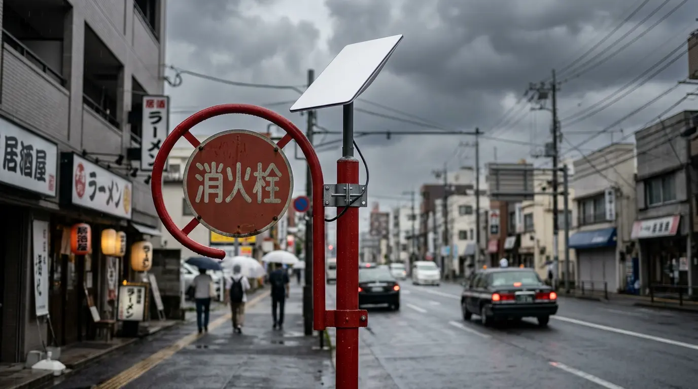 Japão testa antenas Starlink em placas de hidrantes para garantir conexão em desastres
