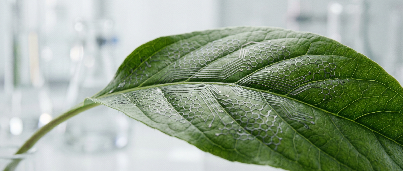 Pesquisadores criam tatuagem de grafeno para monitorar hidratação de plantas
