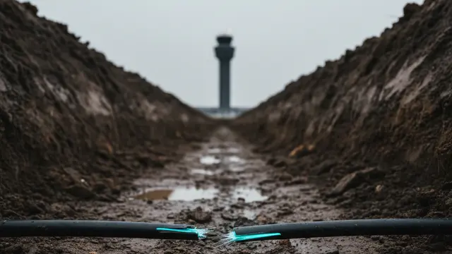 Cabo de fibra ótica cortado paralisa centenas de voos nos EUA