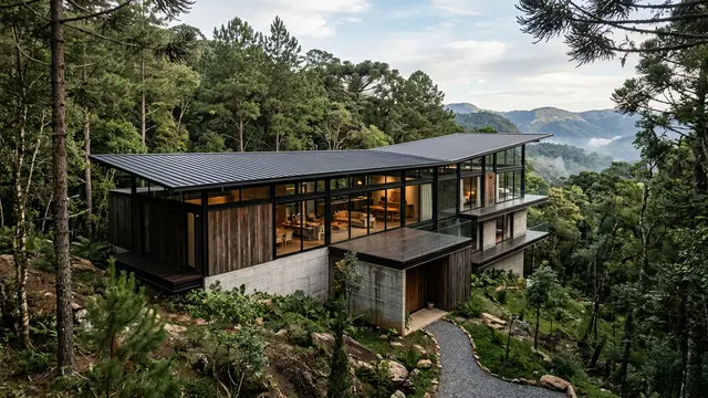 Belfountain House traduz a topografia canadense em arquitetura habitável