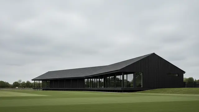 Pavilhão de Críquete em Londres Refuta Projetos Genéricos