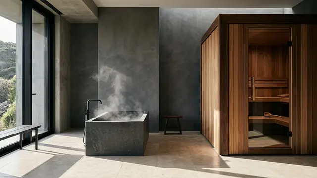 Arquitetura do silêncio — como saunas e banheiras redefinem o luxo moderno