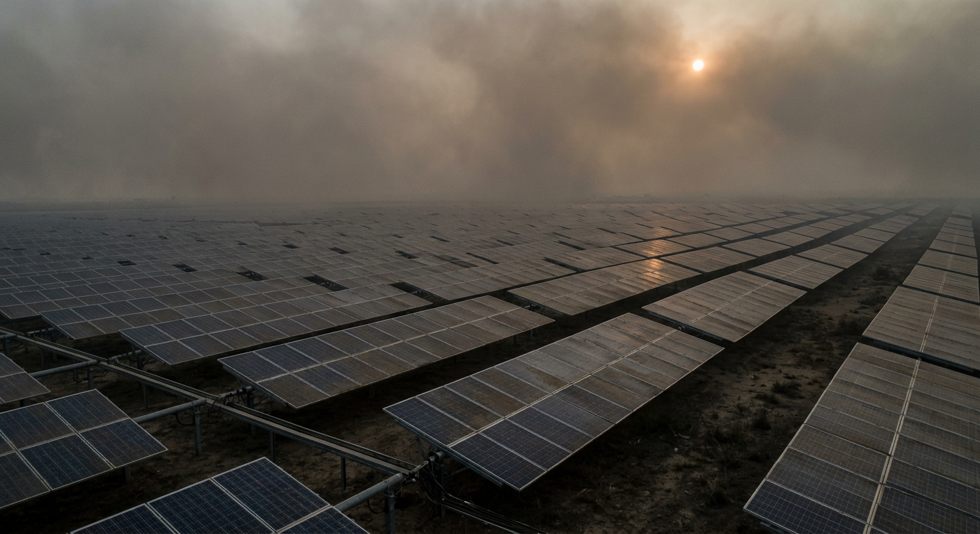 Poluição por carvão reduz eficiência da energia solar global