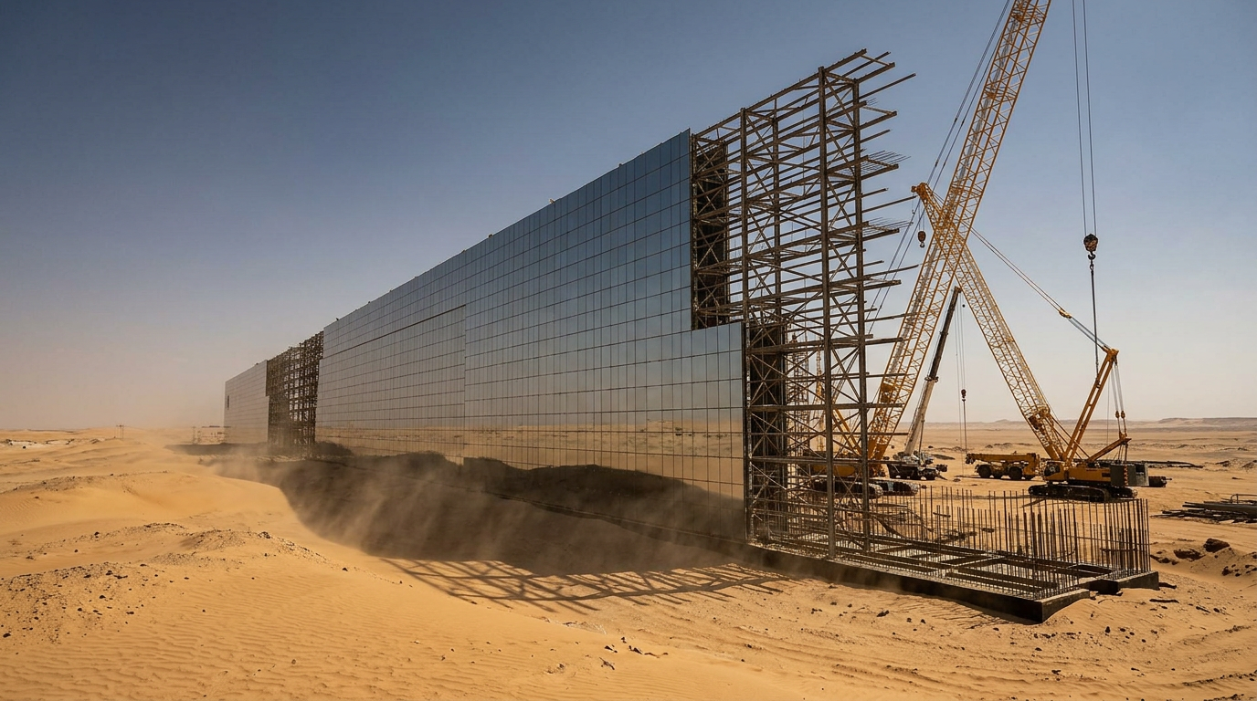 Arábia Saudita suspende The Line — o fim do sonho de vidro no deserto