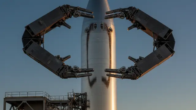 SpaceX ensaia a captura: o balé dos robôs gigantes