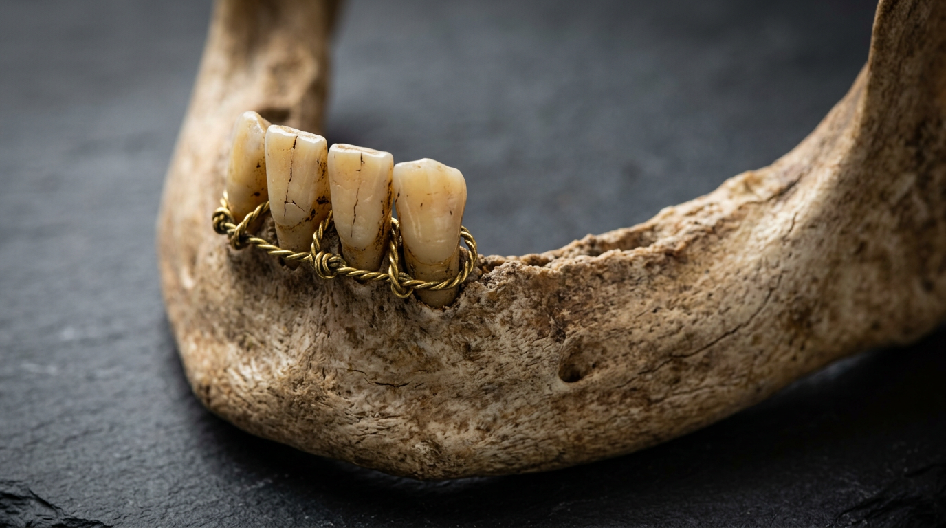 Fio de ouro revela técnica odontológica de 500 anos na Escócia
