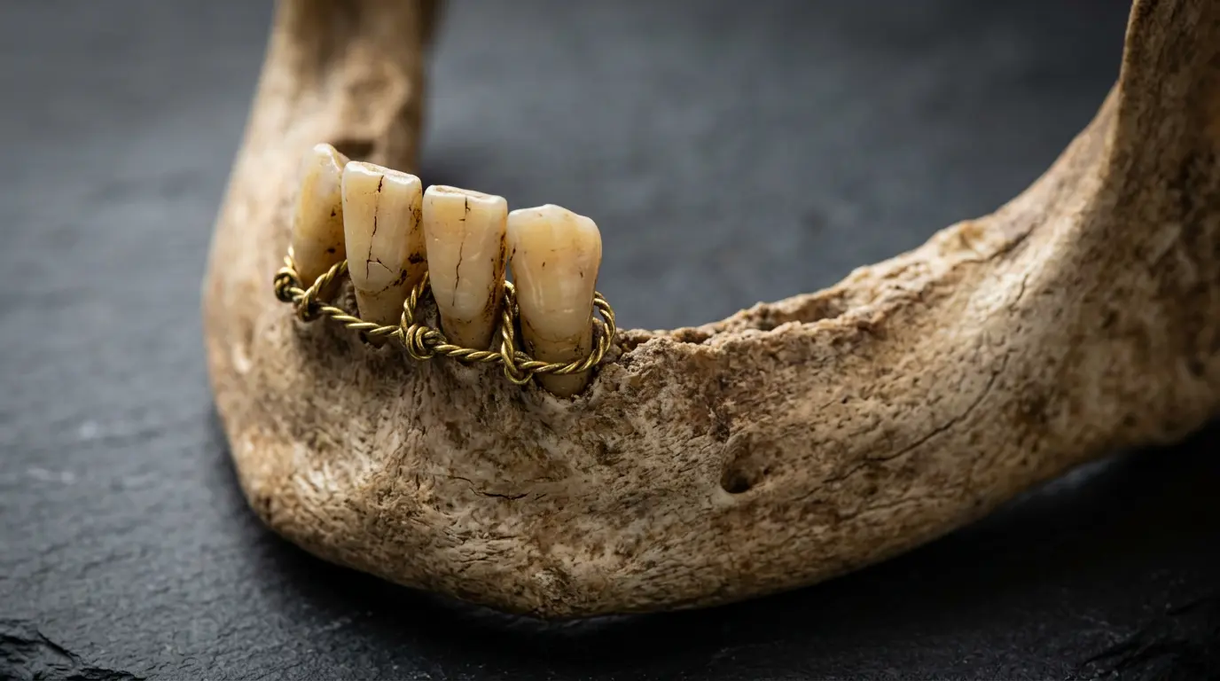 Fio de ouro revela técnica odontológica de 500 anos na Escócia