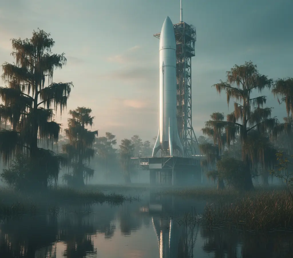 SpaceX planta uma base de US$ 100 bi na Louisiana