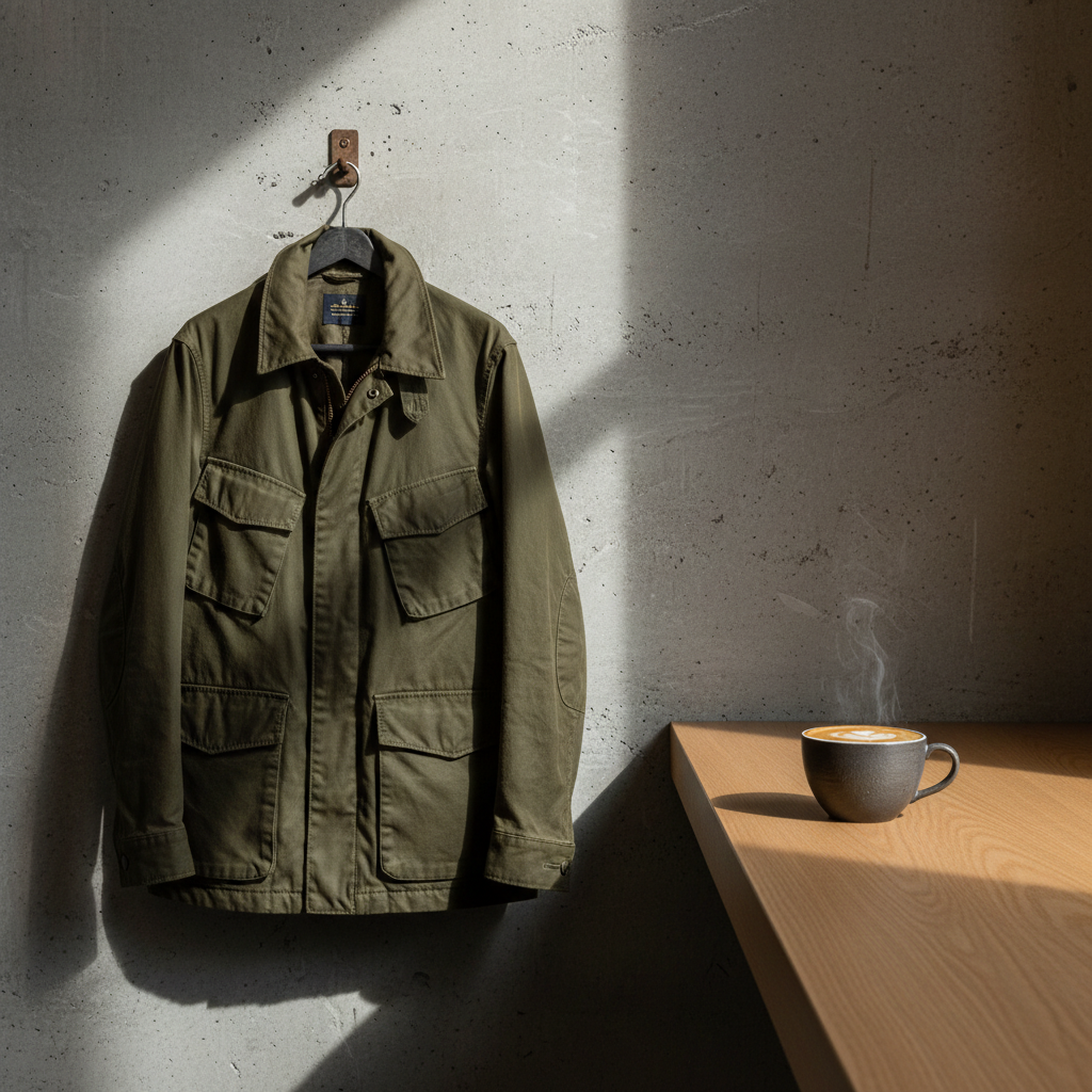 Nigel Cabourn vende um café. A roupa vem junto