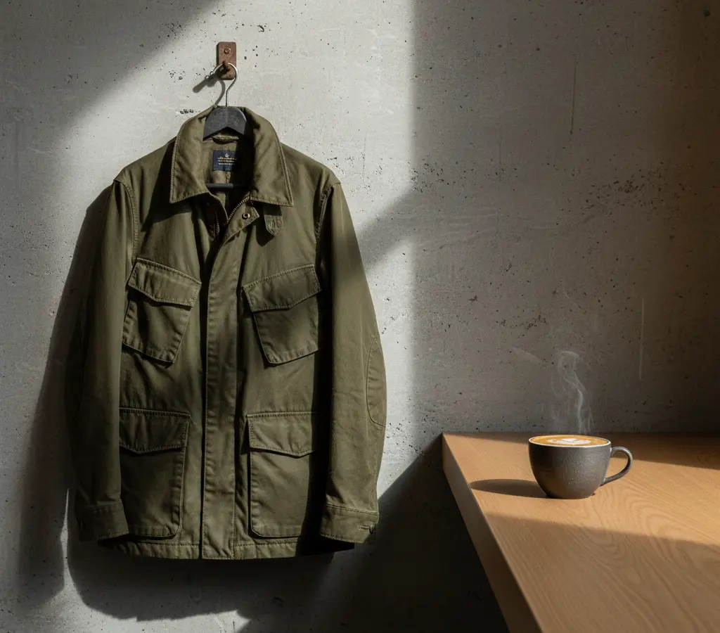 Nigel Cabourn vende um café. A roupa vem junto