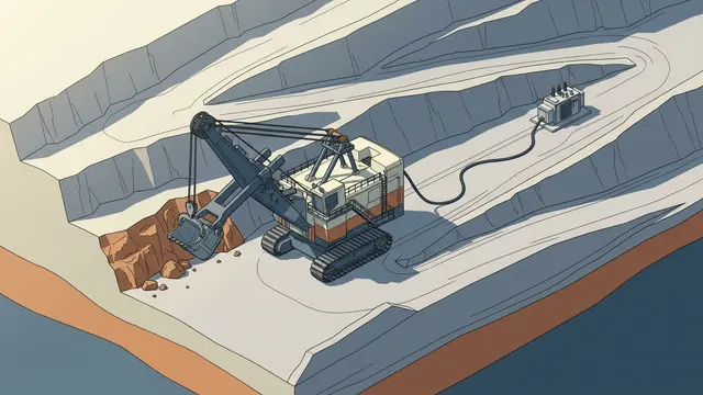 Liebherr entrega escavadora elétrica de 330 toneladas — e a mineração acelera seu novo padrão a cabo