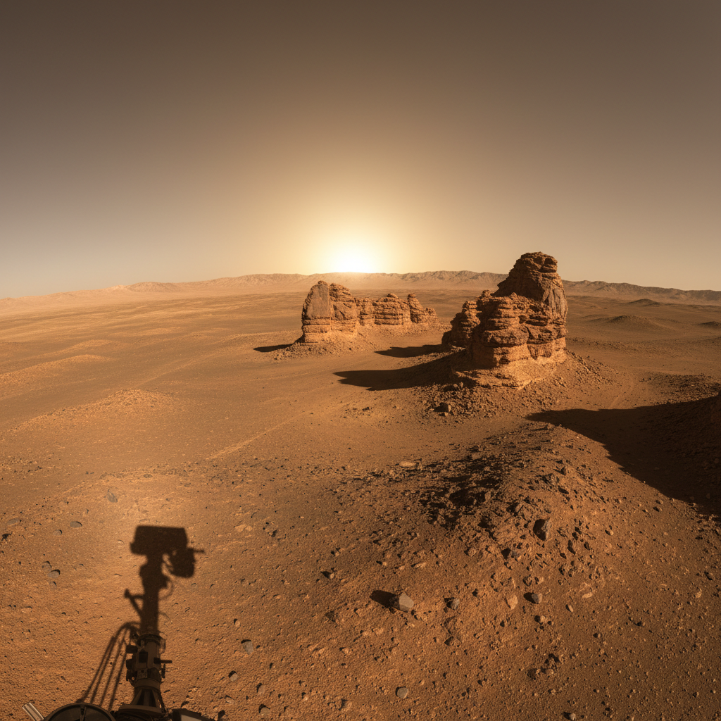 Curiosity revela amanhecer em Marte com penhascos de 3 bilhões de anos