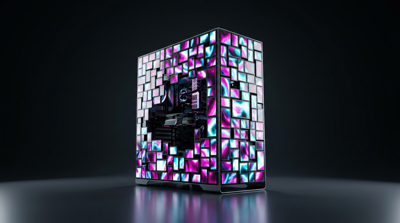 Modders elevam o casemod ao extremo com 13 telas e 15 mil GIFs
