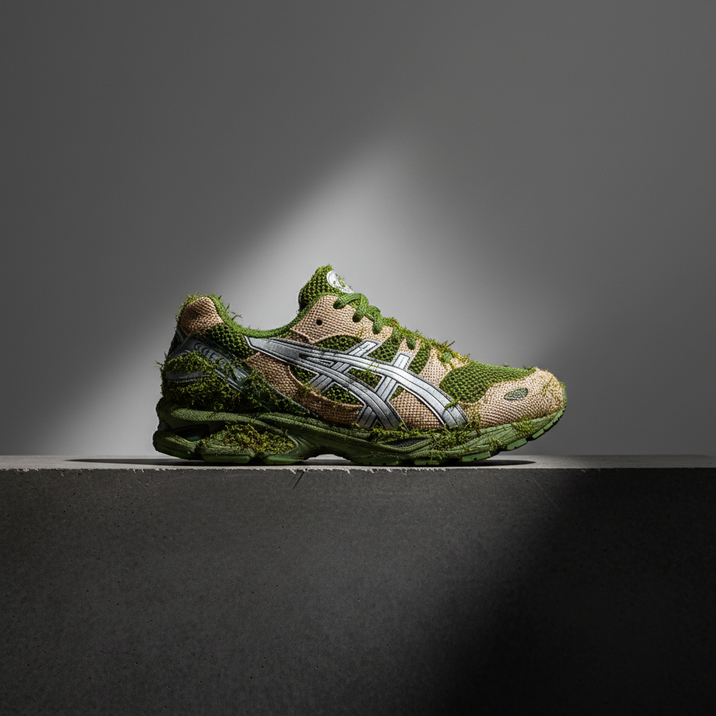 Um ASICS coberto de musgo: a arte desafia a indústria