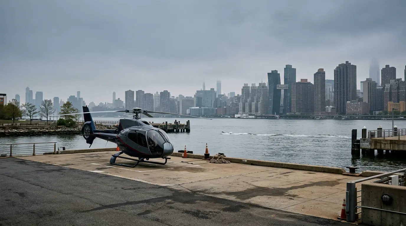 Blade testa viabilidade de táxis aéreos durante greve ferroviária em Nova York