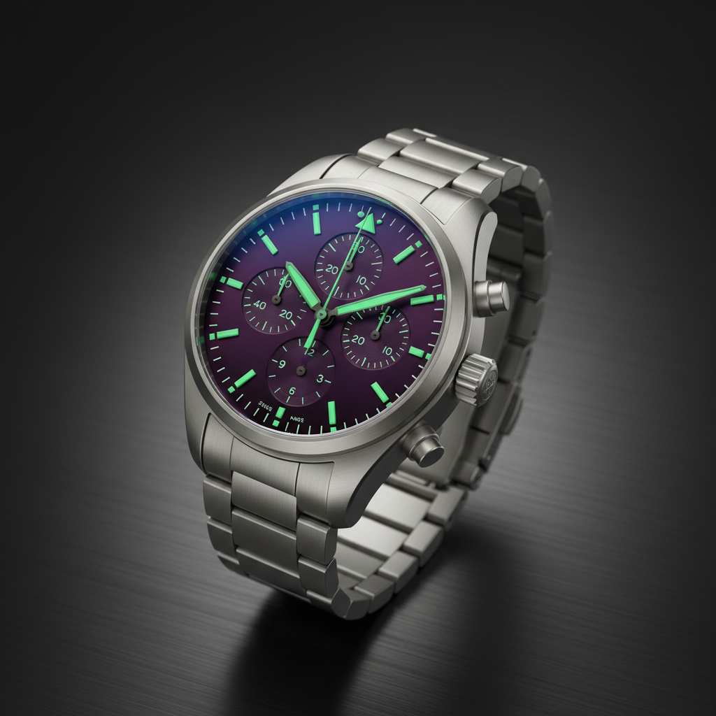 No pulso da Mercedes, a IWC aposta no roxo de Singapura