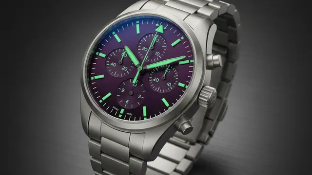 No pulso da Mercedes, a IWC aposta no roxo de Singapura