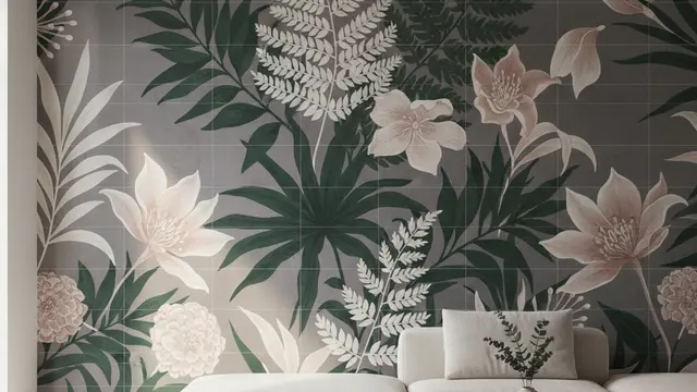 A parede que floresce, a flor que não morre