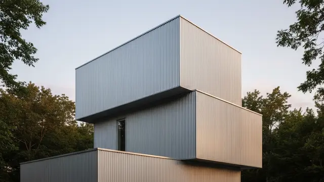 A casa que se veste de alumínio e muda com o tempo