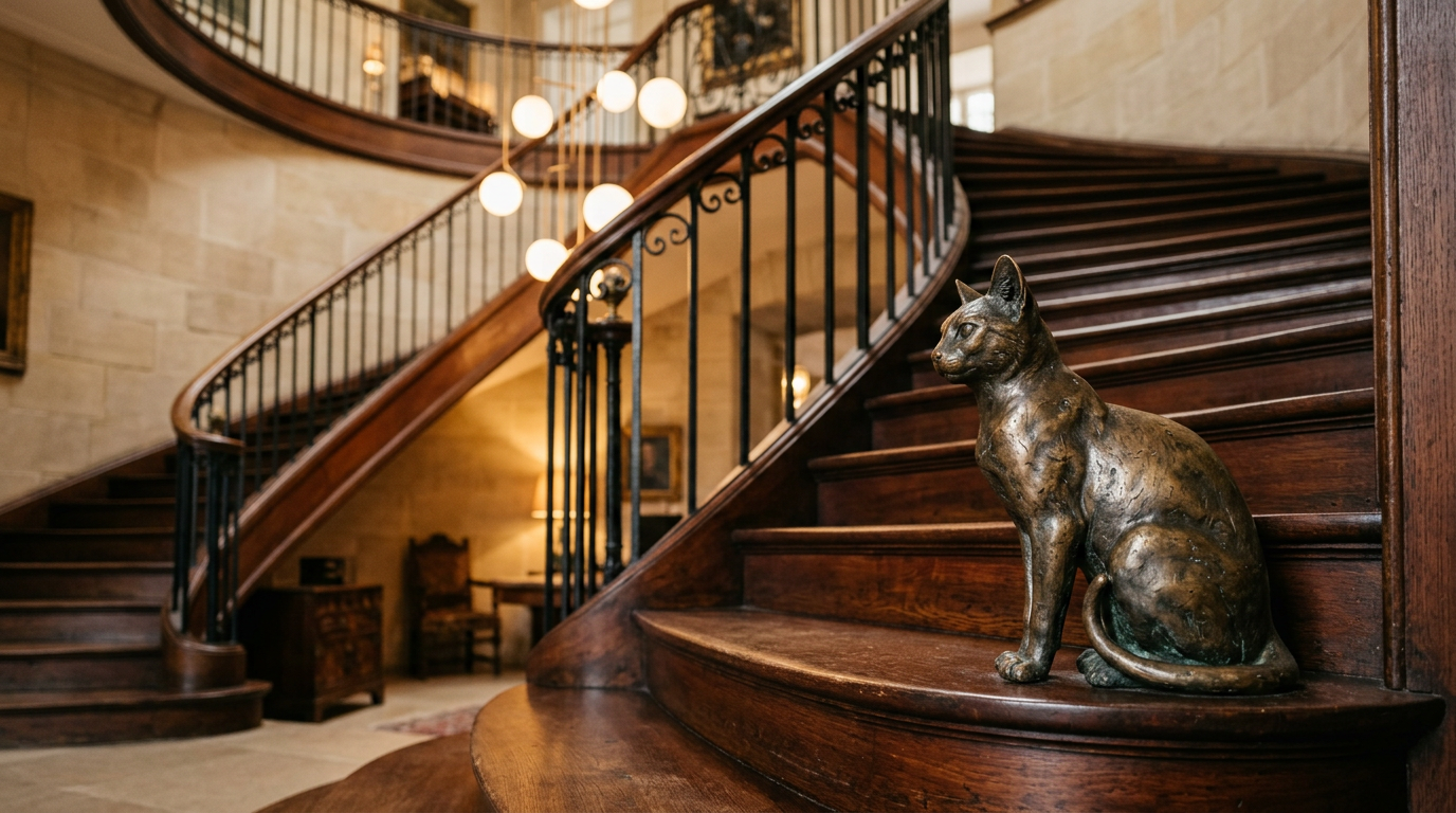 Heal's Cat e a persistente mitologia felina nas escadarias de Londres