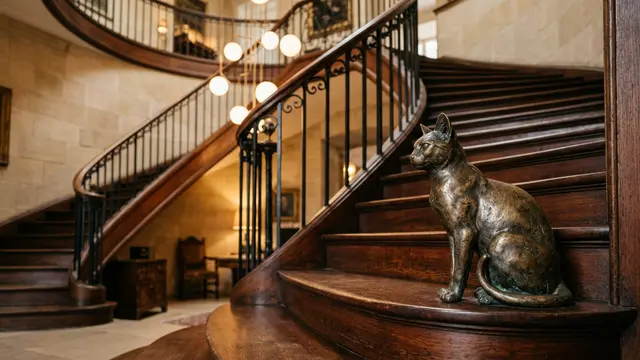 Heal's Cat e a persistente mitologia felina nas escadarias de Londres