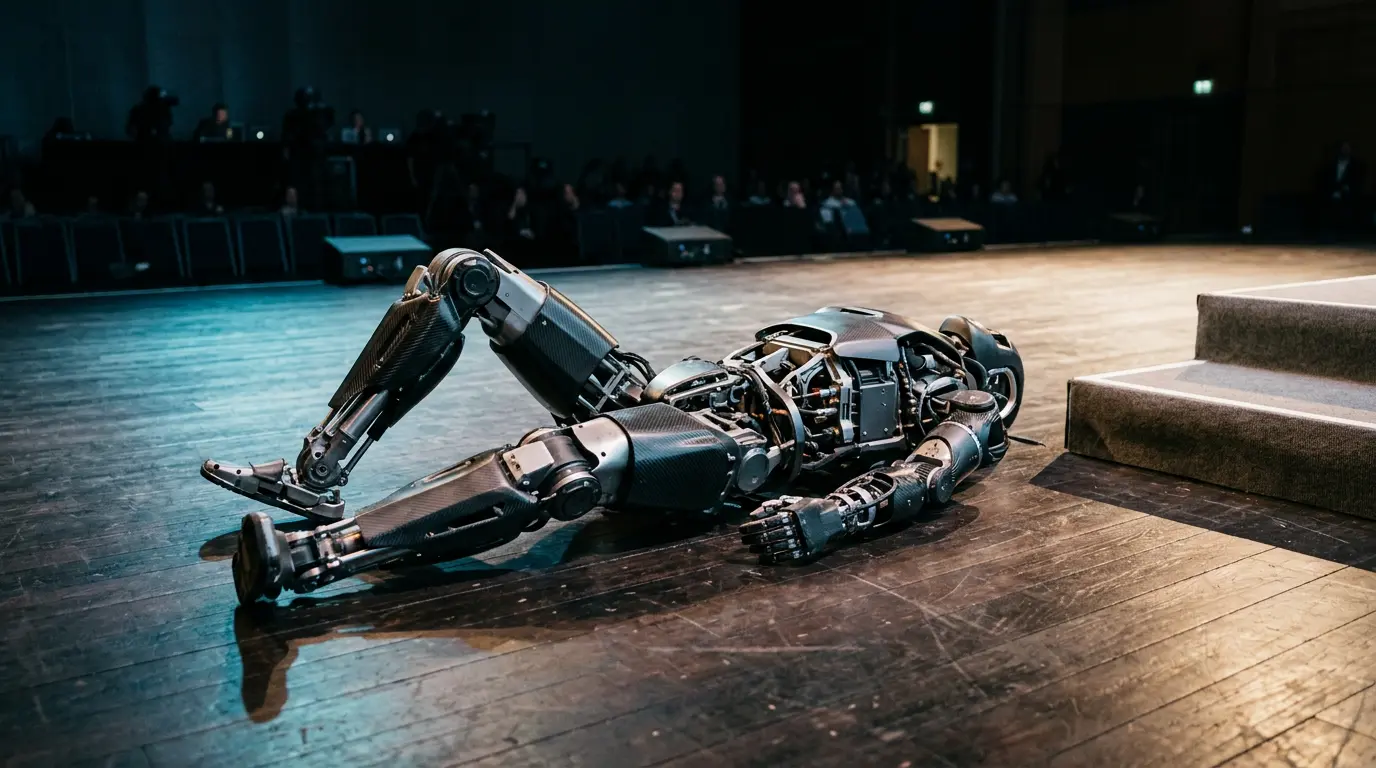 Robô humanoide da Unitree cai em apresentação — e expõe limites da robótica atual
