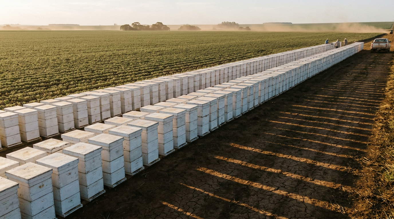 Como abelhas se tornaram a espinha dorsal da agricultura americana