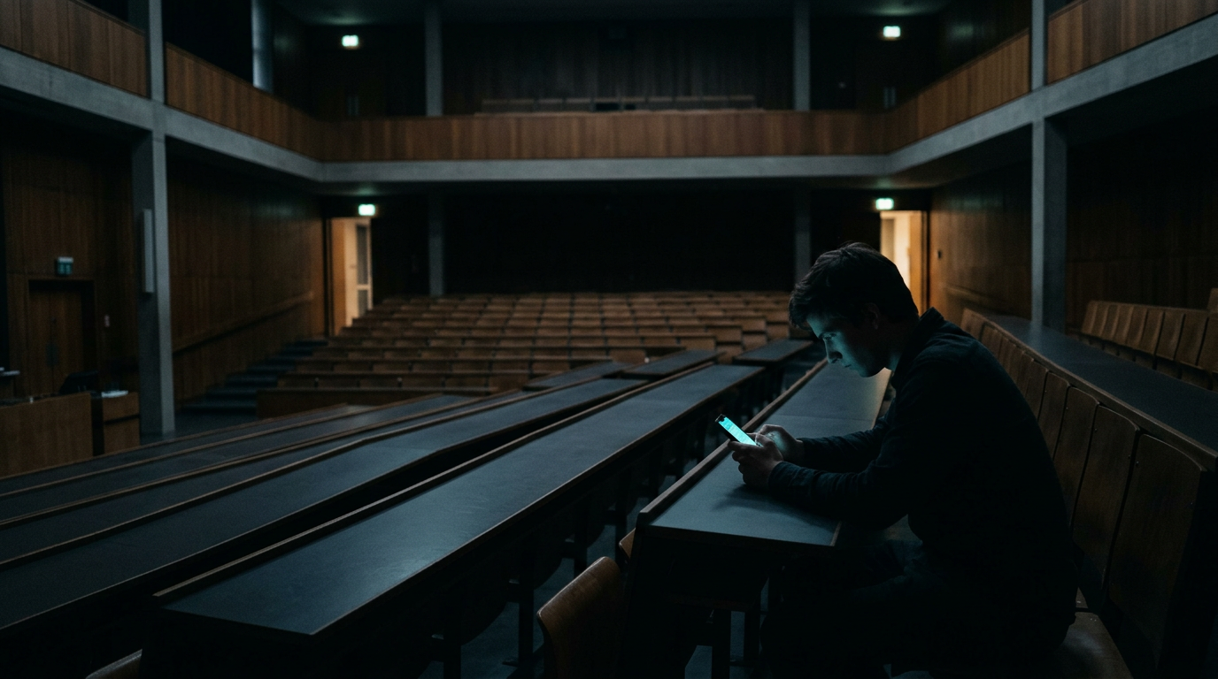 Solidão digital — por que a faculdade se tornou um palco de isolamento