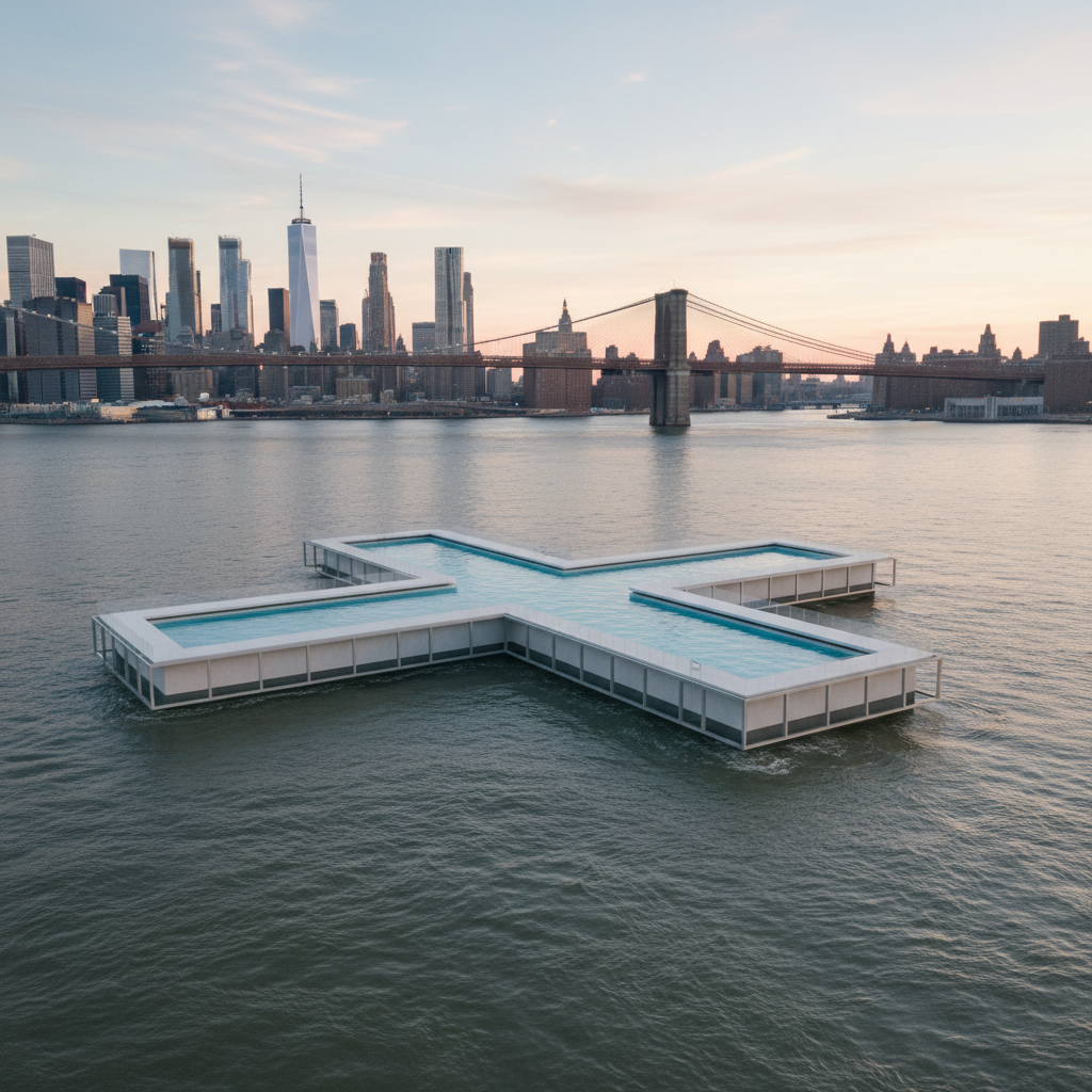 Uma piscina no East River: a longa travessia de um projeto em NY