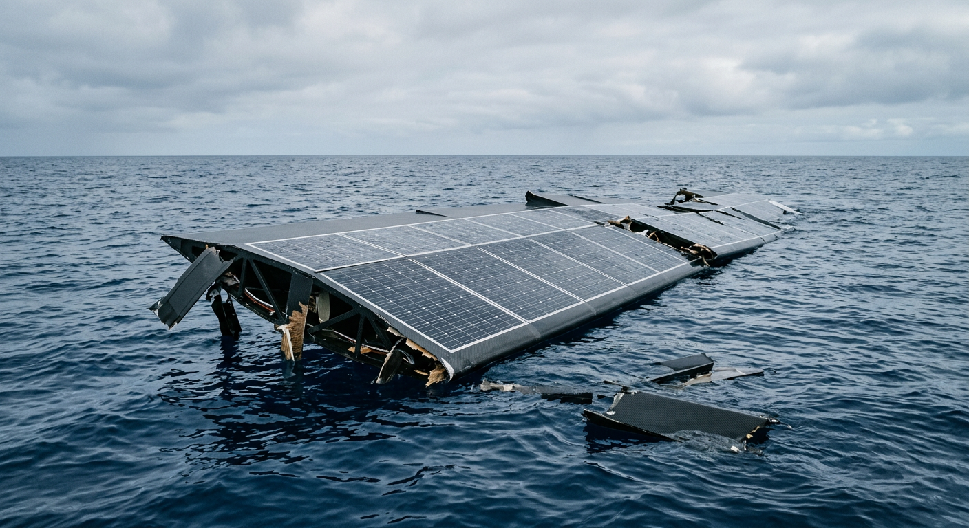 Drone solar de envergadura colossal cai no mar após recorde de autonomia
