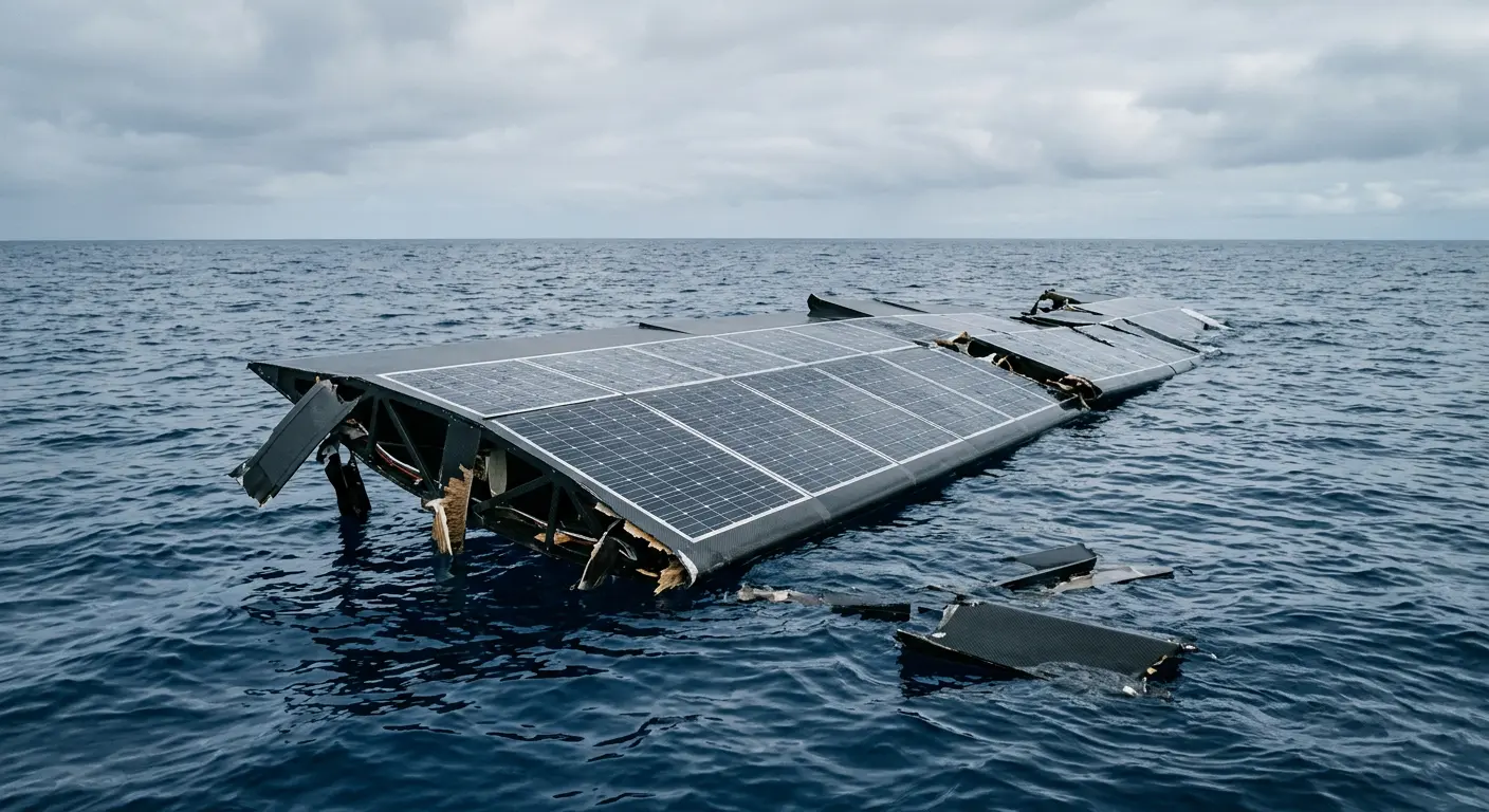Drone solar de envergadura colossal cai no mar após recorde de autonomia