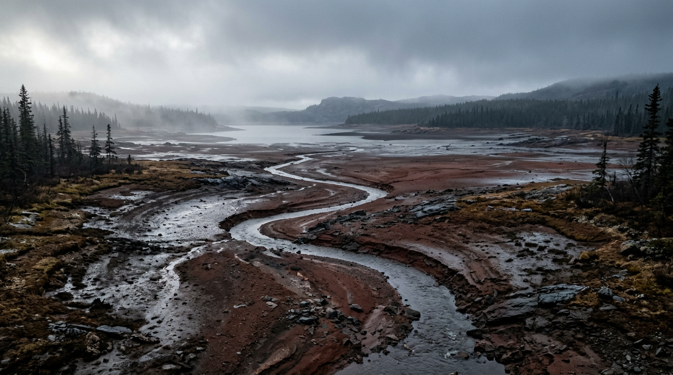 Lac Rouge desaparece em 15 dias — o alerta geológico do Canadá