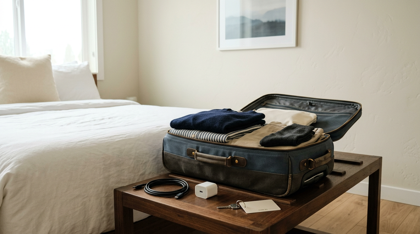 Ritual de partida — a psicologia por trás de organizar o quarto de hotel