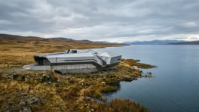 Büro Ziyu Zhuang desafia estética local com a futurista Prairie Ark Gallery
