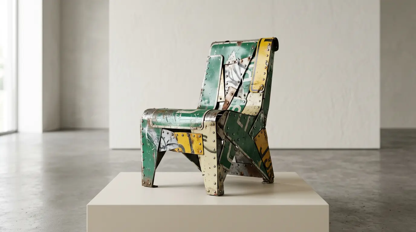 Heron Preston transforma placas de trânsito de Nova York em mobiliário urbano