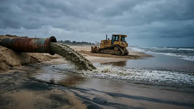 Portugal move 2 milhões de toneladas de areia para salvar o litoral do Algarve