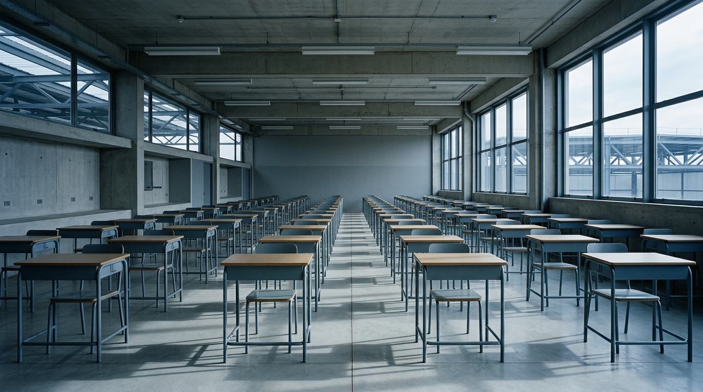 Arquitetura escolar ignora a neurociência — e o modelo industrial persiste