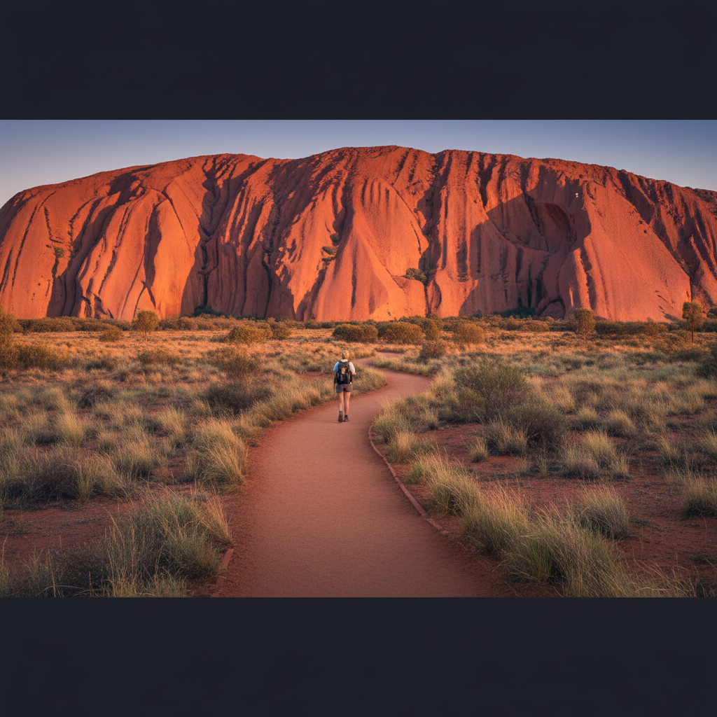 Uluru não se escala mais: agora, se caminha ao lado